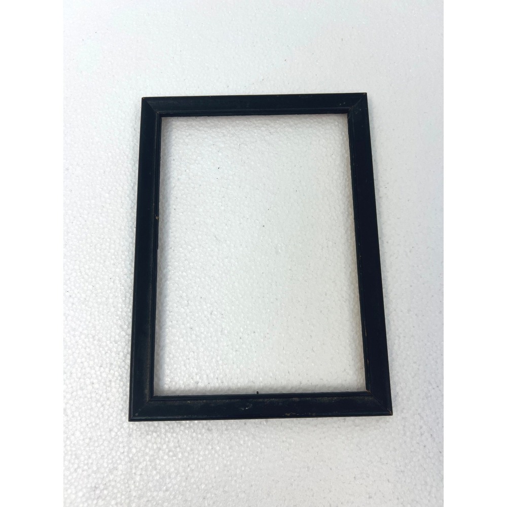 Vintage Black Carved Wood Picture Frame Fits 5x7 Photo Traditional Dark Stained
